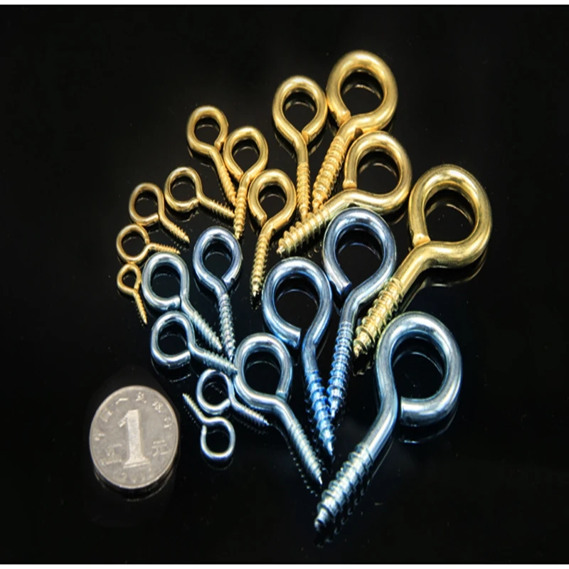 

lamp lights wood tapping iron hook rings ring eyelet screws zinc plating color 2