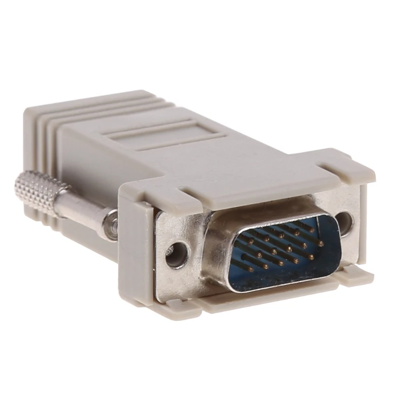 VGA удлинитель штекер к локальной сети Cat5 Cat5e/6 RJ45 Ethernet Женский конвертер