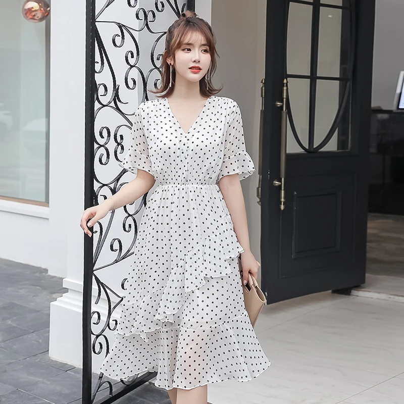 

826# V Neck Dot Printed Chiffon Maternity Dress Summer Fashion Bodycon Elegant A Line Slim Clothes for Pregnant Women Pregnancy