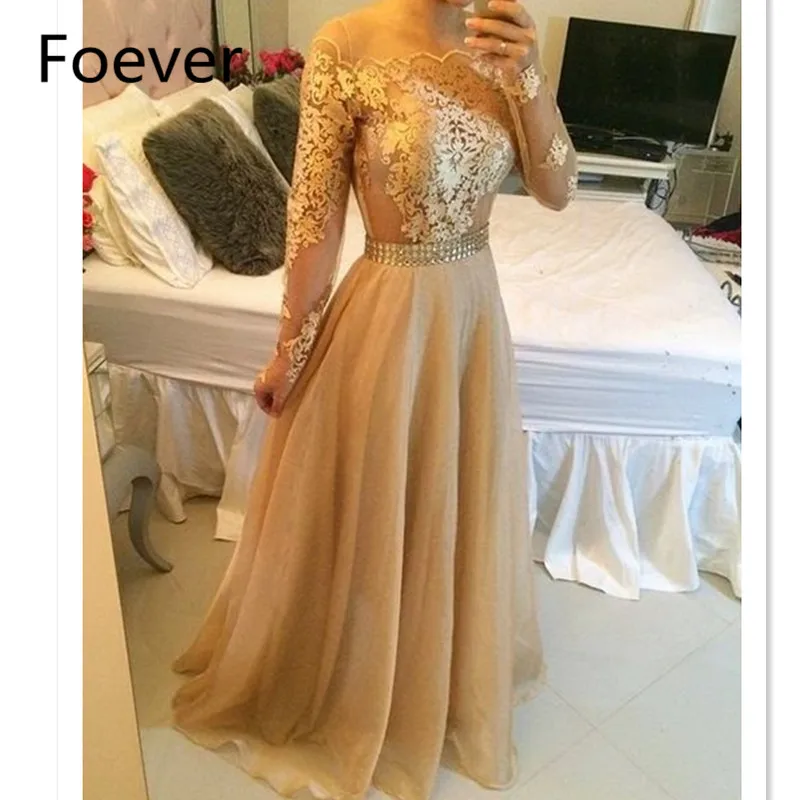champagne gold evening gown