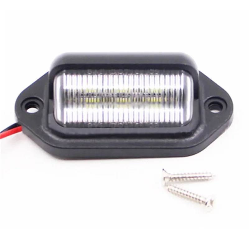 

New 6 LED License Plate Tag Lights Black Boat Trailer RV Truck Interior Step Lights Long Haul Car LED Lamp Bulbs Car Accessories