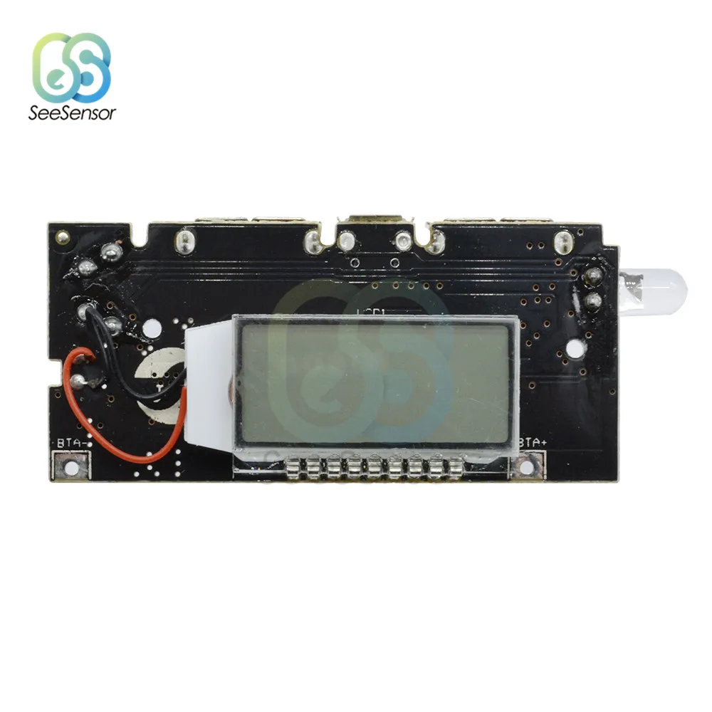 Двойной USB 5 в 1 а 18650 Мобильный Внешний аккумулятор литиевая батарея зарядное