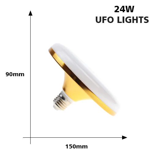 KARWEN светодиодный светильник E27, 12 Вт, 18 Вт, 24 Вт, 36 Вт, 5730SMD, мощный, яркий, НЛО, лампада, светодиодный светильник, AC 220 В, 230 В, 240 в, холодный белый, Bombillas, глобус, светильник - Испускаемый цвет: 24W 220V