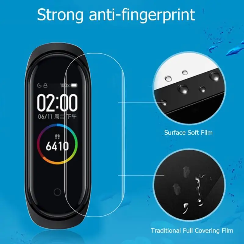 Hat-Prince 2 шт ТПУ полное покрытие часов Экран прозрачная защитная пленка для Mi Band 4 анти-отпечатков пальцев антибликовое против царапин