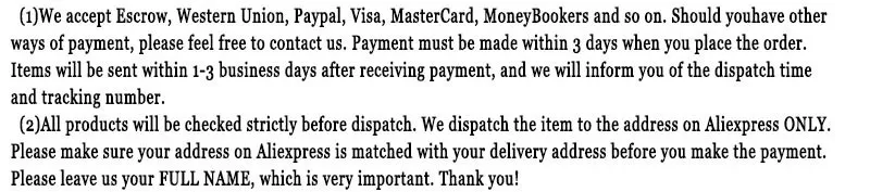 about payment