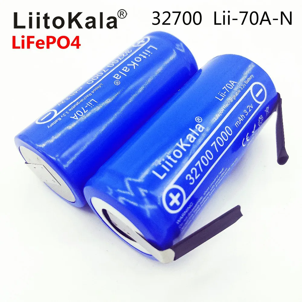 LiitoKala Lii-70A 32700 lifepo4 3,2 v 7000mah 33A 55A сварная полоса для отвертки батарея электрический велосипед питание+ никелевые листы