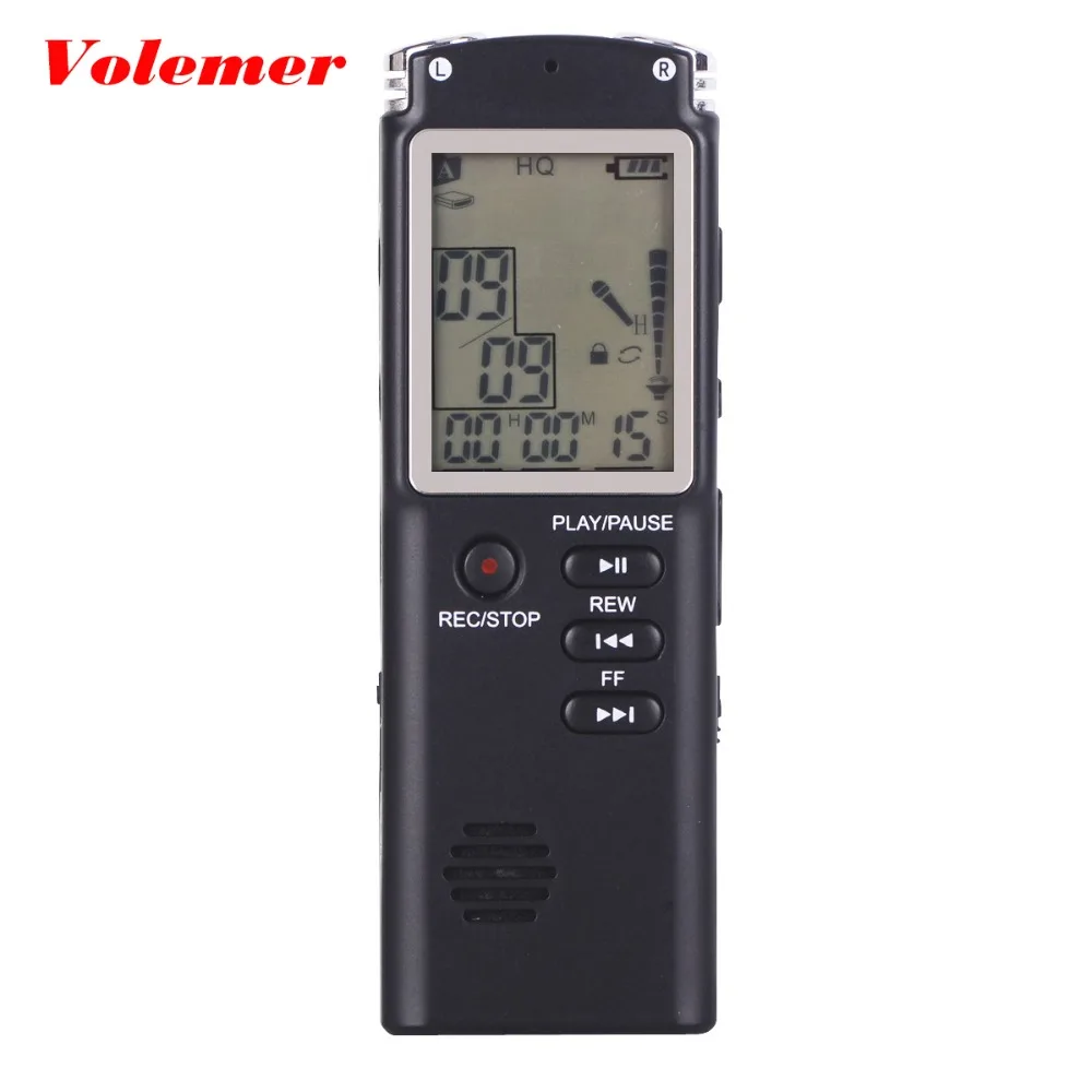 

Volemer T60 Hot Audio Voice Recorder 2 in 1 Professional 8GB LCD Time Display Recording MP3 player 96 Hours Dictaphone Recorder