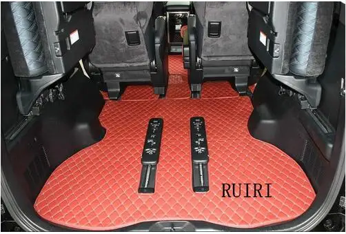 Хорошие качественные маты! Полный набор автомобильных ковриков+ коврик для багажника для правого привода Toyota Vellfire- водостойкие прочные ковры
