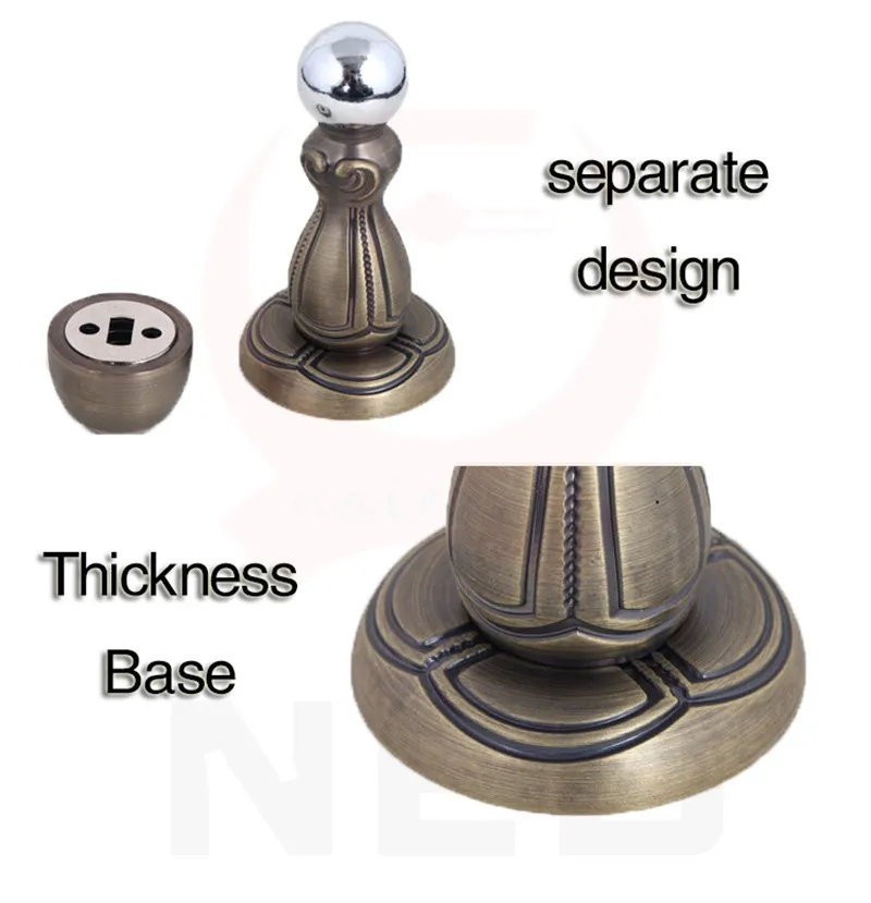 Ned модные бронзовый сплав цинка Магнитная бронзовые дверные остановить Фиксаторы Держатель Поймайте этаж место с Шурупы для Семья дома и т. д