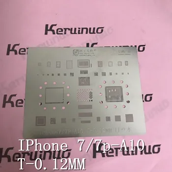 

Japan Steel BGA Reballing Stencil Kit for iPhone7/7P-A10 T-0.12MM Motherboard CPU IC Chip Ball Soldering