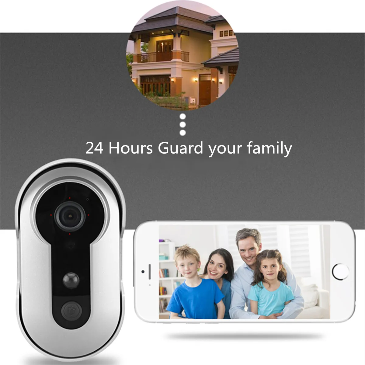 

Wireless Video Wifi Doorbell Million HD Image P2P Camera Security Monitor Intercom PIR Night Vision 12 Way Talk Video Record
