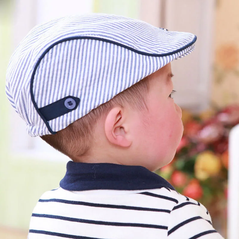 Buy Stripe Beret Cap Cute Baby Kids Infant Boy