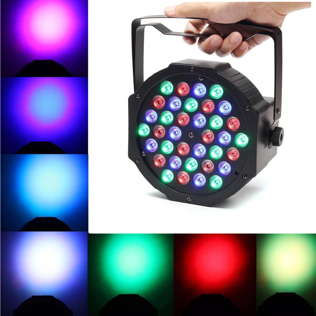 Jiguoor Свет этапа 36 Вт 36 светодиодный RGB номинальной света DMX512 ведомый светодиодный плоский DJ контроллер оборудования дискотеки KTV музыка