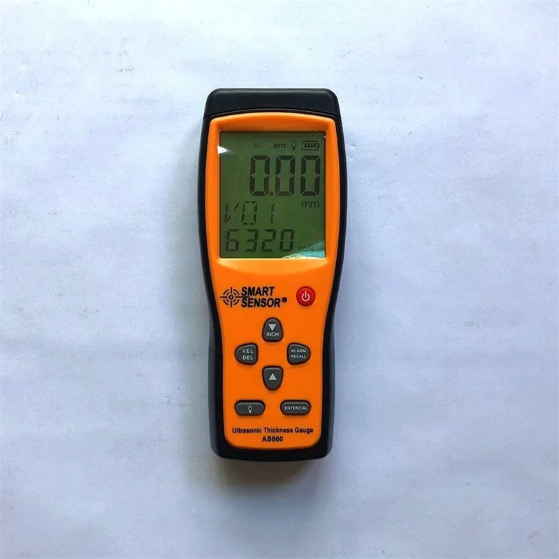 

Ultrasonic thickness gauge Digital sheet metal Measuring range: 1.0 to 300mm (steel) Sound Velocity Meter Smart Sensor AS860