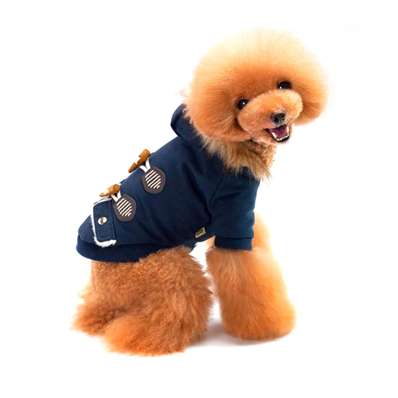 Outdoor Winter Pet Dog Clothes Puppy Jumpsuit Clothing Pet Apparel Winter Dog Outfits Warm Dog Coat With Hood Fur Collar