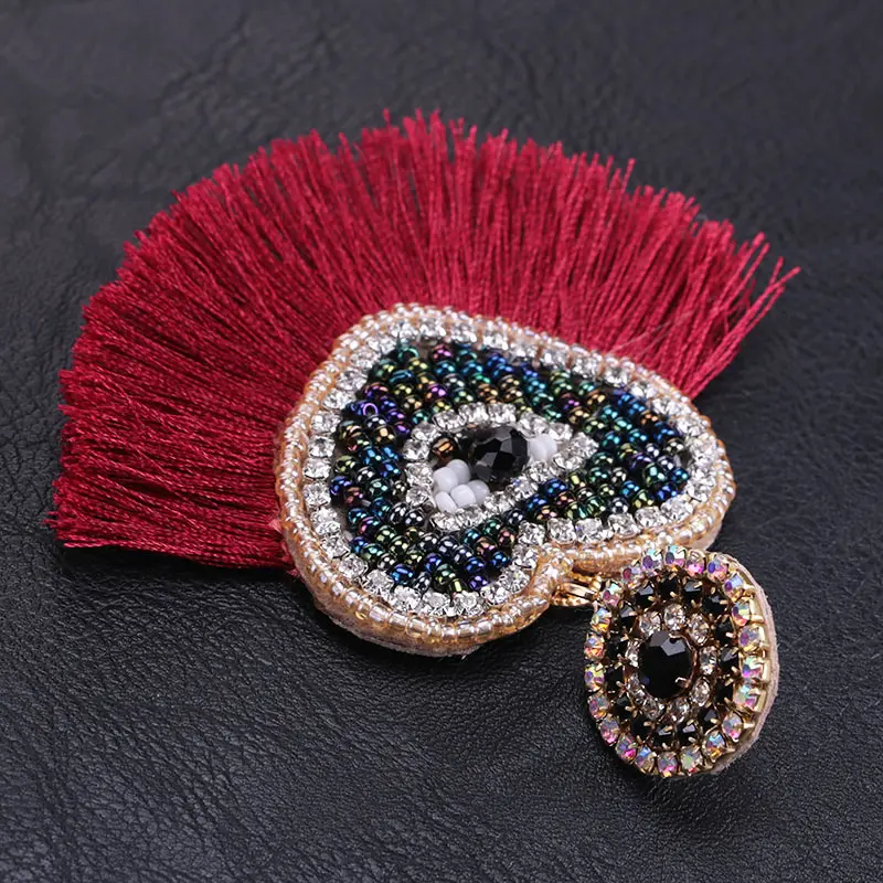 Sehuoran Bohemian Heart Oorbellen Glass Beads Handmade Pendientes Crystal Drop Earrings For Women Statement Earrings gifts (6)