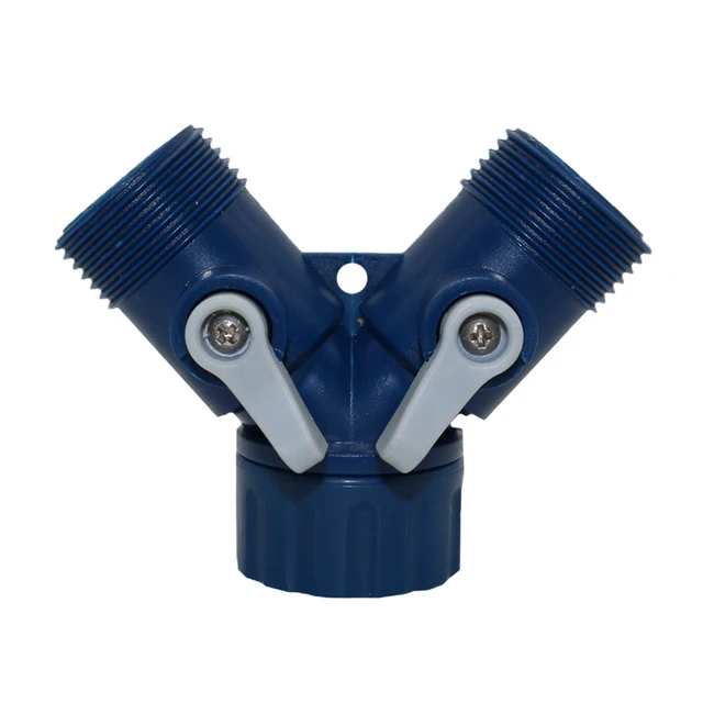 2-Utas Splitter Vízáram-Szabályozó Szelep Mezőgazdaság Üvegházhatású Tömlő Illesztő Y Gyors Csatlakozó 3/4 Hüvelykes Férfi Szál 1 Db - Image 3