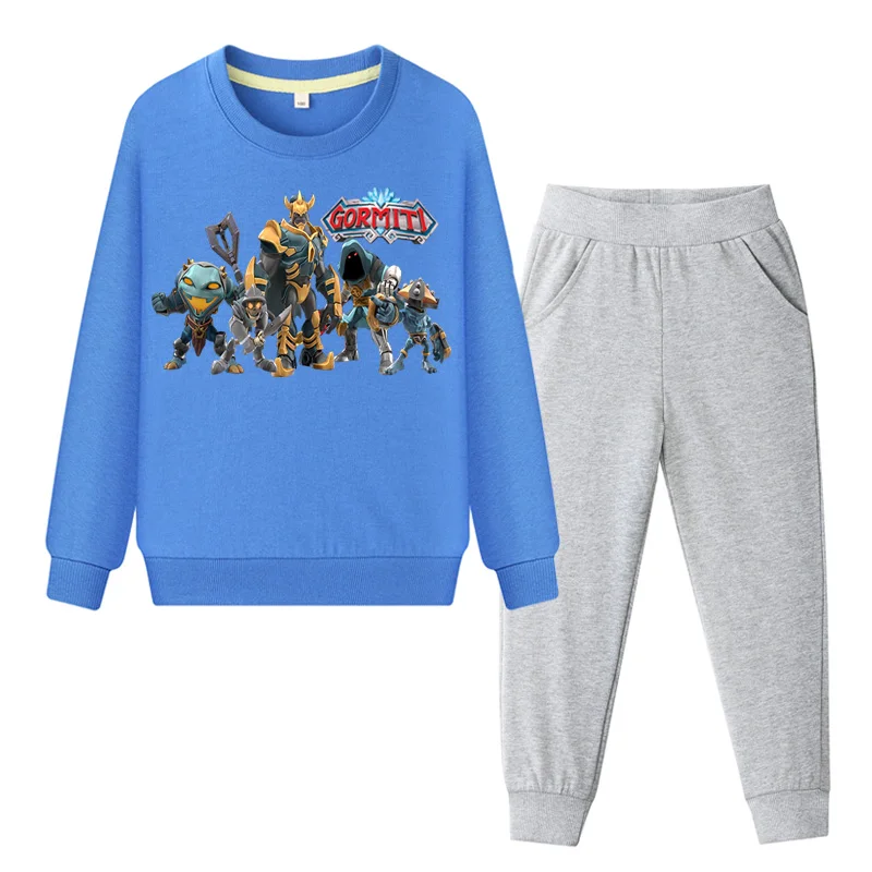 Boys Girls Gormiti Sports Tracksuits Kids Costume Suit Children Pullover Coat+Pant 2PCS Clothing Sets Clothes Set For Baby WL116 (4)
