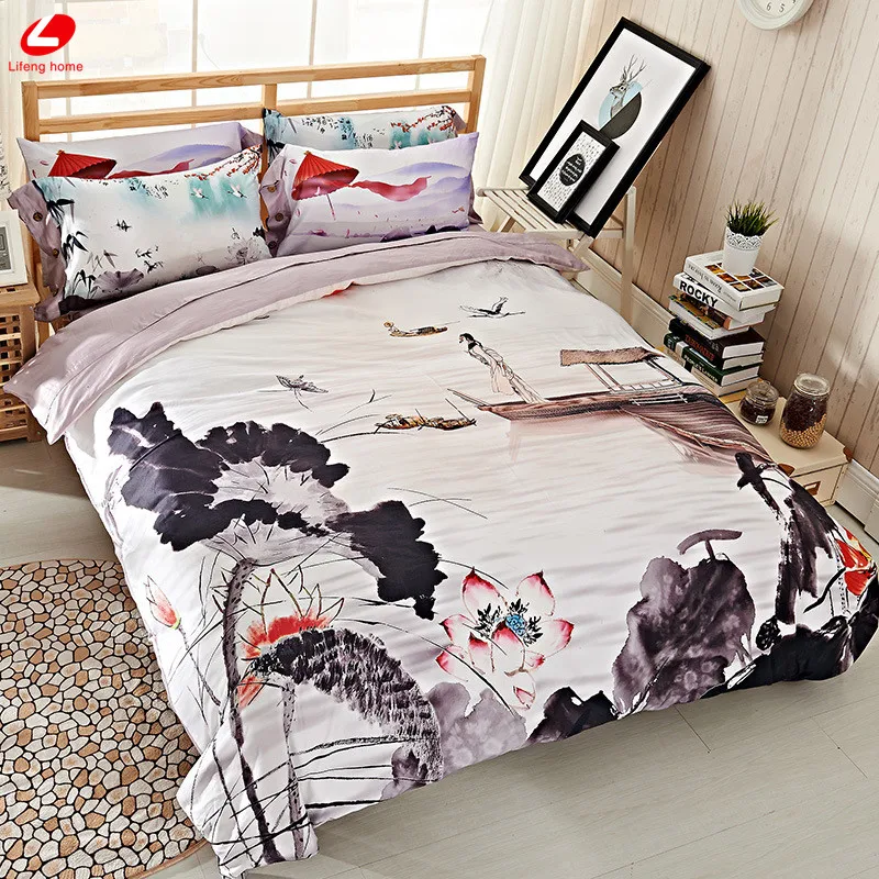 Hometextile 3d Bedding Set Hd Peacock Peony High Quality Duvet