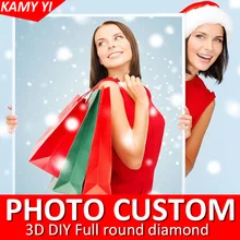 5D DIY алмазная живопись на заказ! Фото на заказ! Сделай свой собственный алмаз живопись 3D полная Дрель Стразы Алмазная вышивка