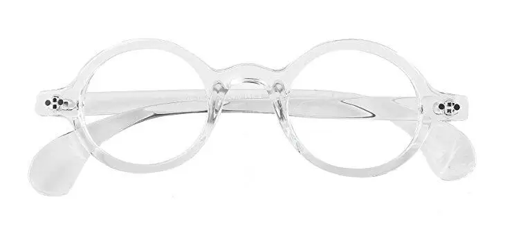 Skup BETSION Vintage okrągłe 42.70mm przezroczyste oprawki do okularów okulary pełne obręczy okulary w stylu retro okulary Rx w stanie