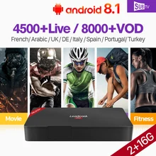 IPTV Turkey French Portugal Receiver Box Leadcool Pro Android 8.1 RK3229 4K 2.4GHz WiFi SUBTV 1 Year Italy Full HD Live IP TV   