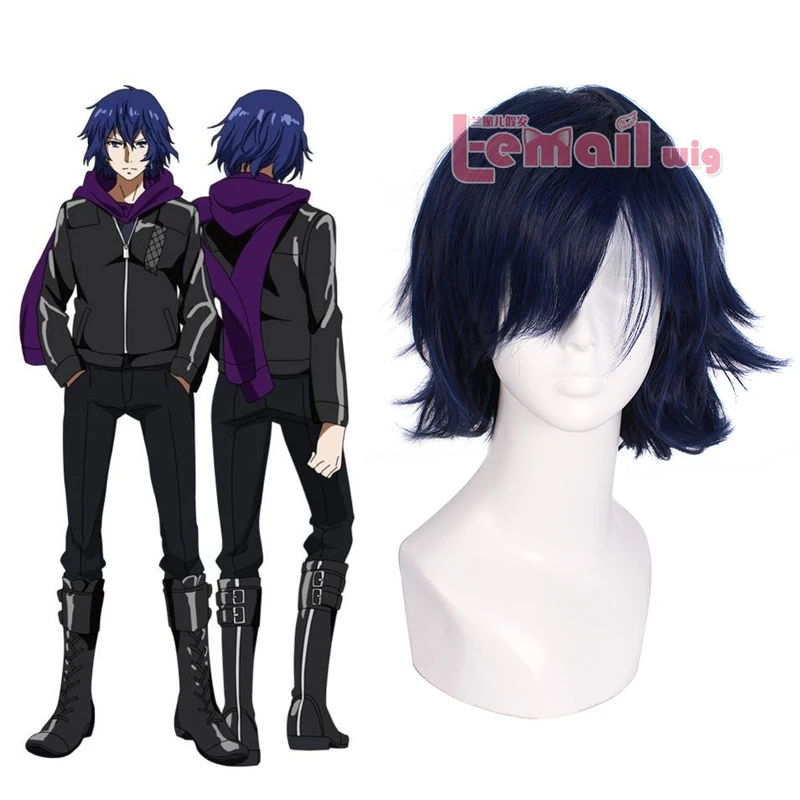 Free Shipping Anime Short Straight Dark Blue Kirishima Ayato Tokyo