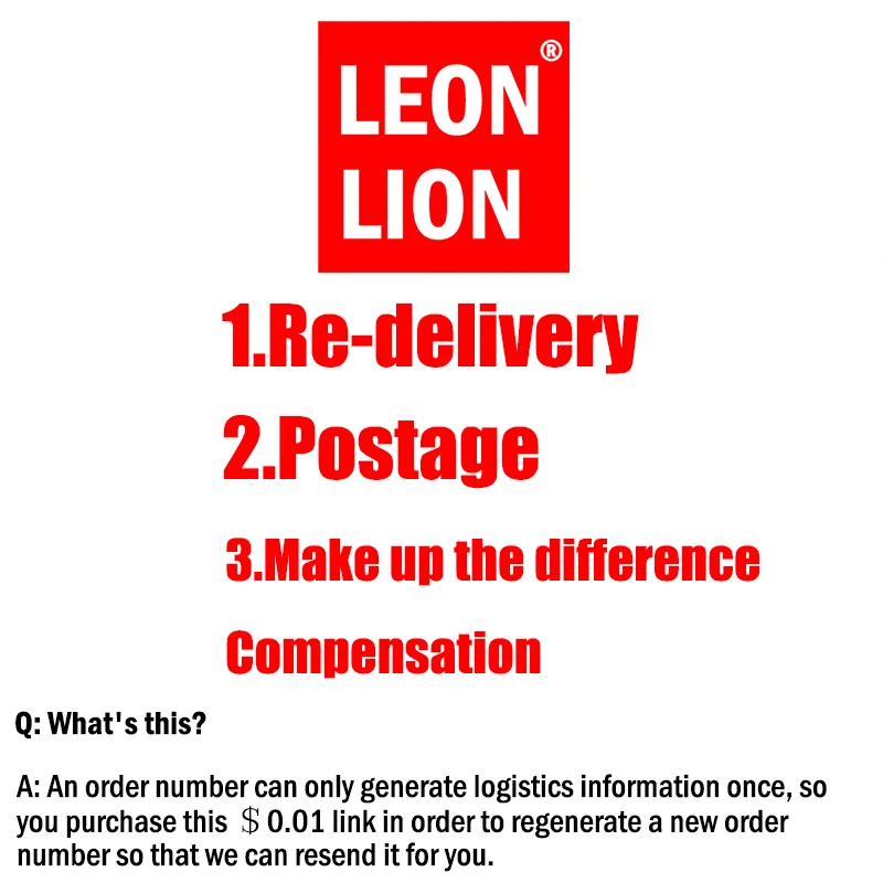 

Make up the difference Compensation, re-delivery, postage