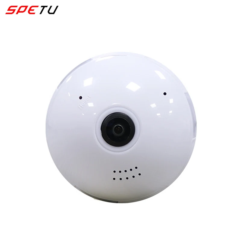 Smart Wireless IP Camera WiFi Home Panoramic Fisheye Surveillance CCTV Camera 1.3MP 960P 360 Full Degree View Angle Lamp Light