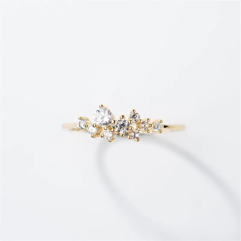 Mostyle изысканное кольцо на палец с цирконием и камнем, наполненное золотом, стекируемые обручальные кольца, модные обручальные кольца для женщин, минималистичное ювелирное изделие