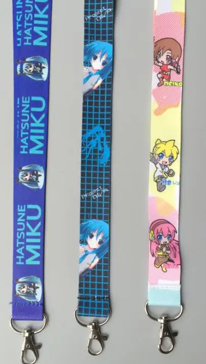 1 шт. японский аниме для девочек Hatsune Miku брелок значок ID карты держатели шейный