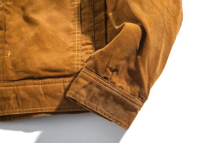 HOO Мужская Красивая Вельветовая трендовая куртка, Молодежная Повседневная джинсовая куртка с отворотом и ласточкиным хвостом на весну