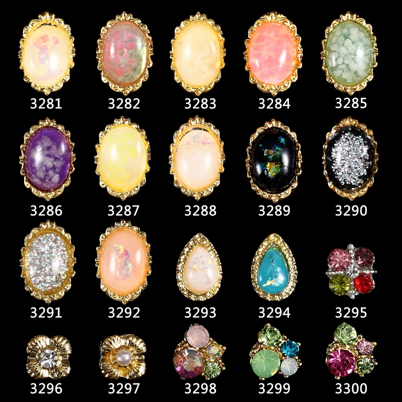 New 200pcs Lot Glitter Metal Alloy Nail Art Decorations Shell New 200pcs Lot Glitter Metal Alloy Nail Art Decorations Shell Gemstone Ornaments Anese Korean Style Accessories In Rhinestones