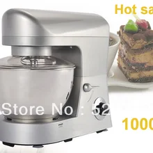 Быстрая, гарантия качества, 1000 Вт, Многофункциональный миксер для еды, миксер для теста, кухонный миксер для еды, 5л, серебристый цвет