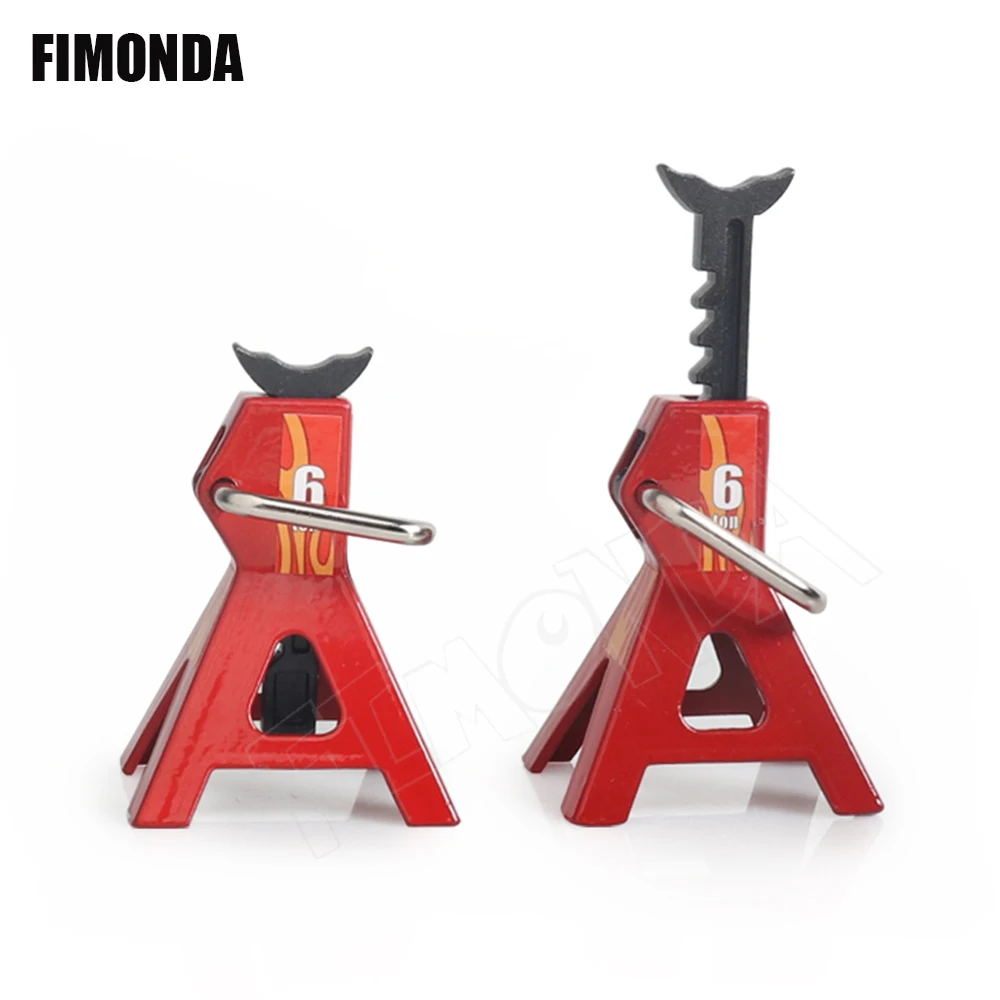 

2PCS Metal Mini Jack Stands Decoration Repairing Tool for 1/10 RC Crawler Car Traxxas TRX4 Axial SCX10 Tamiya CC01 D90 D110 TF2