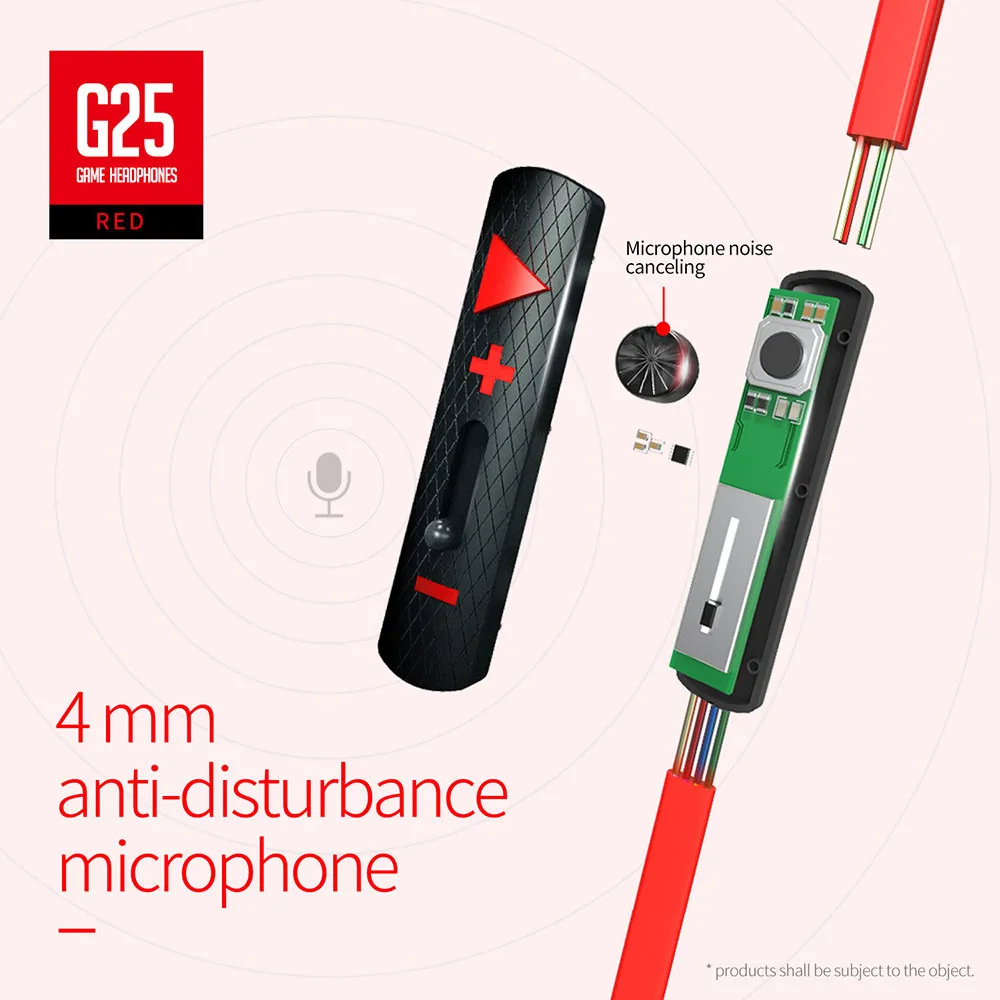 PLEXTONE G25 In-ear Gaming Earphones Stereo Headset Magnetic With Mic Wired Bass Earbuds for Computer Phone Sport (3)