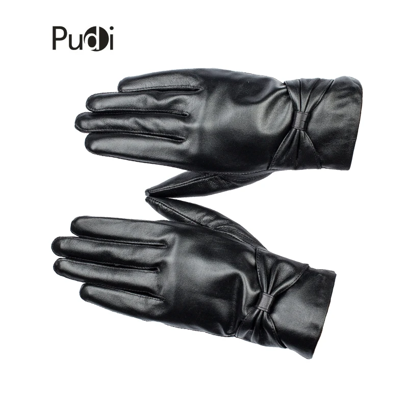 PUDI GL812 женские перчатки из натуральной кожи, новинка, Натуральная овечья кожа, модные наручные перчатки для зимы и осени