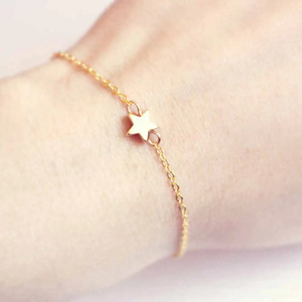 IPARAM 2017 Five-pointed star Star Pendant Charm Chain Bracelet Couple Bracelets Jewelry Friendship Gifts to Friends Lover IPARAM 2017 Five-pointed star Star Pendant Charm Chain Bracelet Couple Bracelets Jewelry Friendship Gifts to Friends Lover