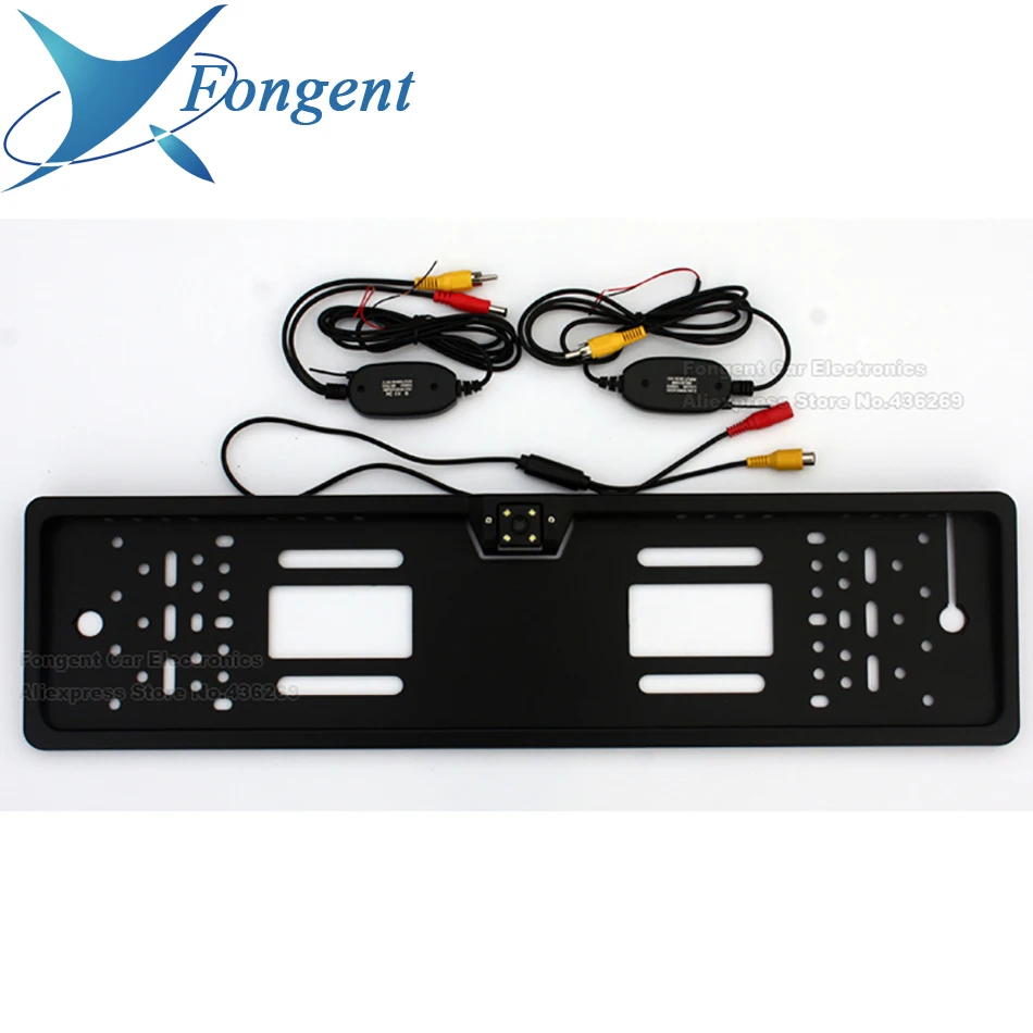 

Vehicle reverse Wireless camera Monitor European License Plate Frame Backup Car Licence Number Plate Rear View Reverse parcking