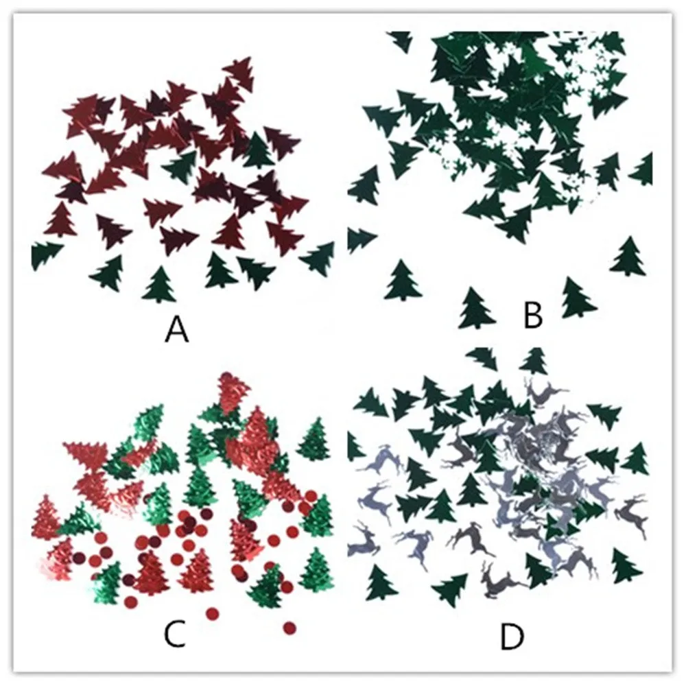 Рождественский стол конфетти разбрызгивает Свадебные блестки без отверстий украшения deco noel украшения для рождественской елки