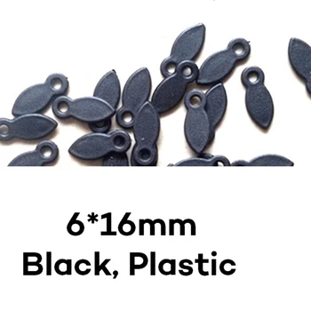 

500pcs 6*16mm Black Plastic Photo Frame Rotating Buttons Scrapbooking Accessories Latches Brads Locks Decorations