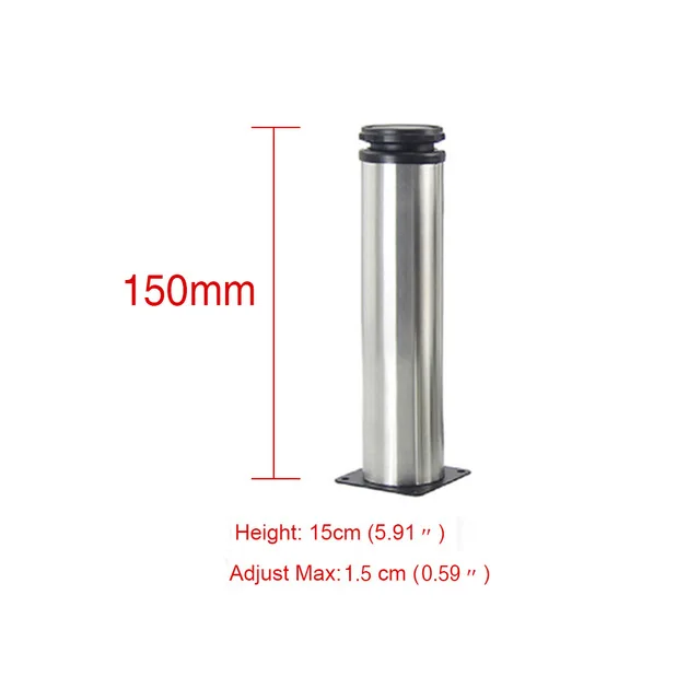 1Pcs 5CM-35CM Furniture Adjustable Cabinet Legs Stainless Steel Furniture Legs Cabinet Table Sofa Bed Feet Furniture Legs Feet 15CM