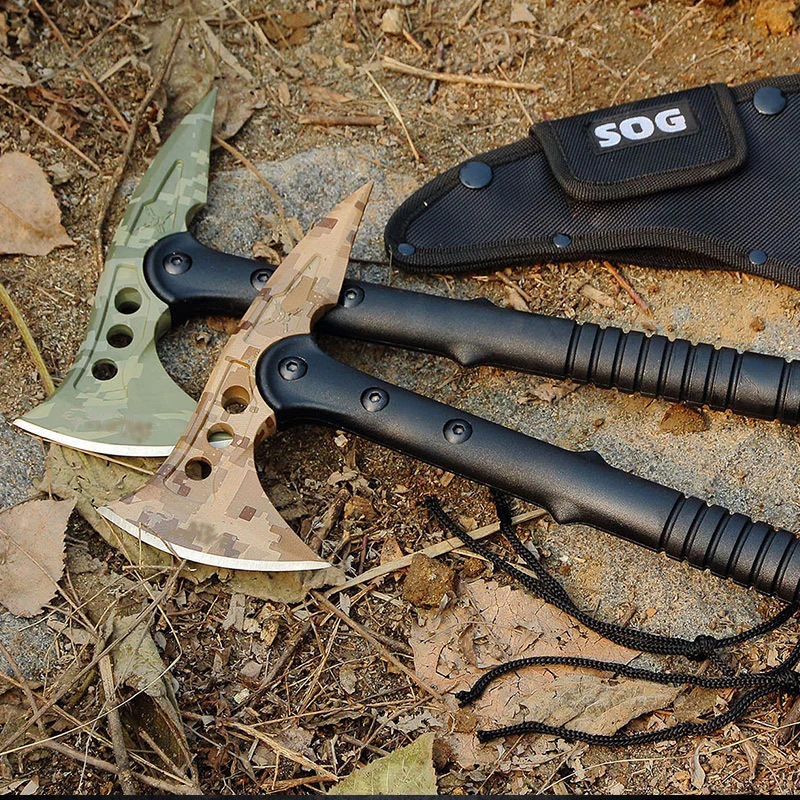 Camouflage Hunting Camp Survival Tactical Tomahawk Machete Axe Fire Axe