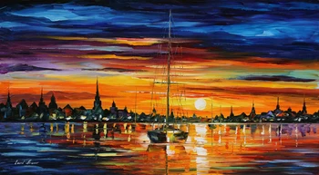 

Print Boats Painting for Living Room Wall Cuadros Decoration Hone Decor Oil Painting on Canvas