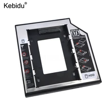 Kebidu Универсальный алюминиевый пластик для DVD/cd-rom 2nd HDD Caddy 12,7 мм SATA 3,0 для 7-12,5 мм 2," SSD Корпус Корпуса