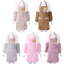 1 шт. милый медведь Кружева Женщины кухня ресторан нагрудник Приготовления Фартуки с карманами горячий