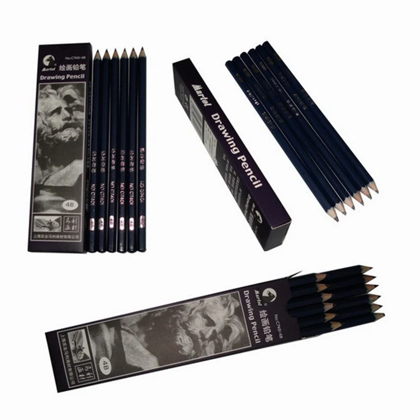 

12PCS Black Hectograph Tattoo Supply Transfer Stencil Drawing Pencils Carbon Hectograph Drawing Boxed 4B Free Shiping
