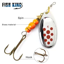 FISH KING 6 цветов 0#-5# Спиннер приманка с тройными крючками 35647-BR художественная приманка рыболовная приманка