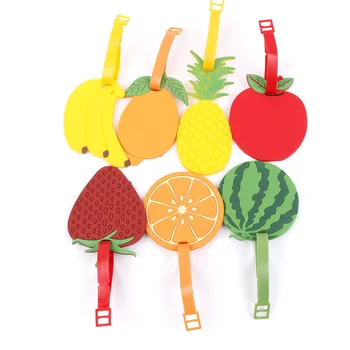 

Travel Accessories Creative Luggage Tag fruit Silica Gel Suitcase ID Addres Holder Baggage Boarding Tags Portable Label