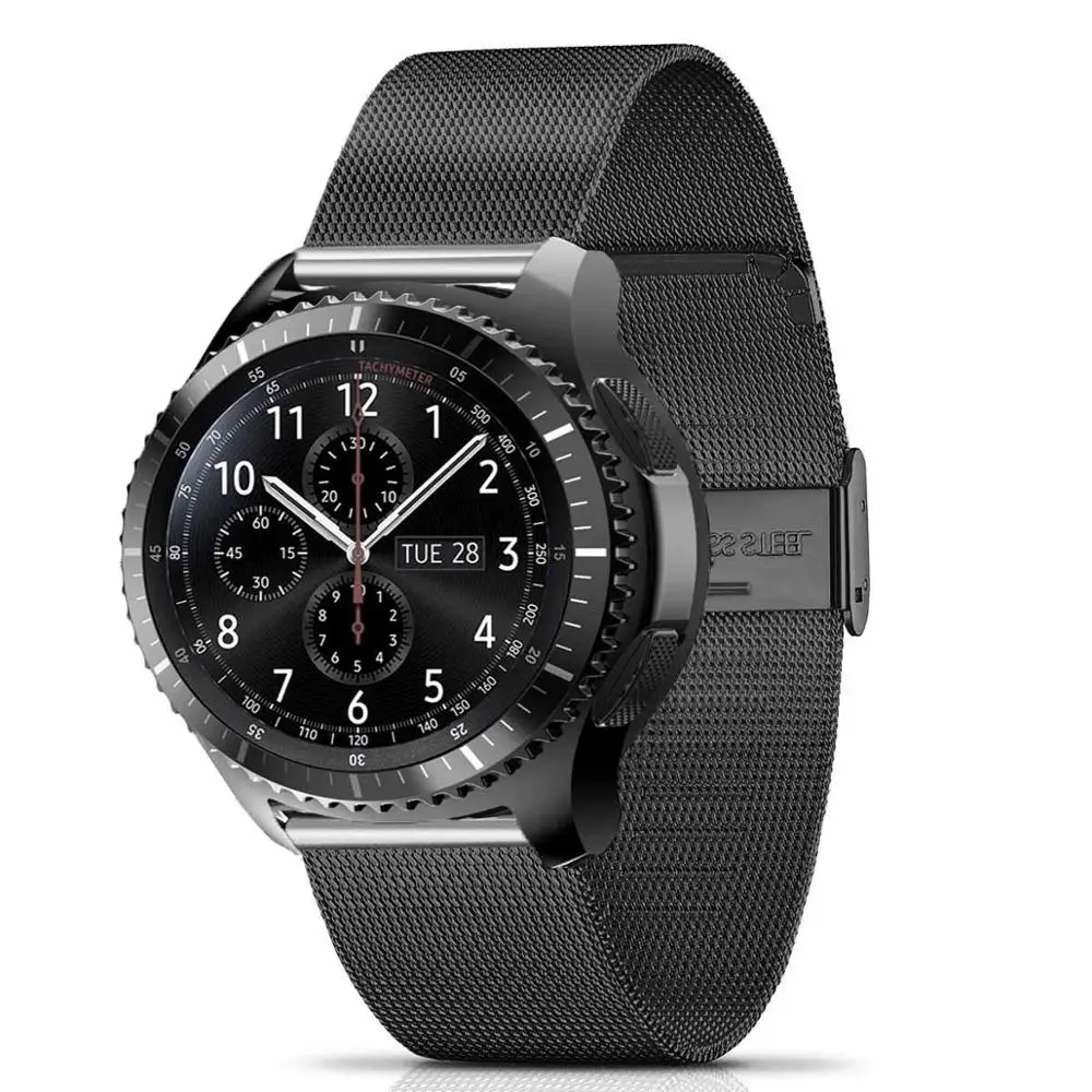 22 мм петля Миланский ремешок для samsung gear S3 Frontier Classic galaxy watch 46 мм для huawei Watch GT huawei 2 Classic Amazfit Pace - Цвет ремешка: Space gary